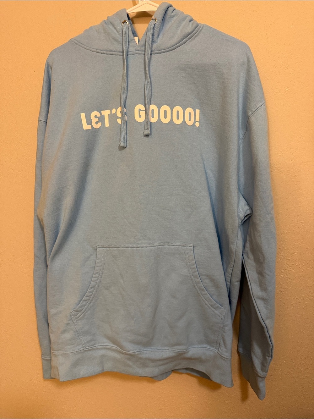 Light Blue "LET'S GOOOO!" Pullover Hoodie